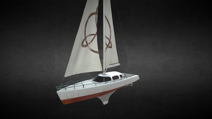 Imaginary old sailboat 3D Model