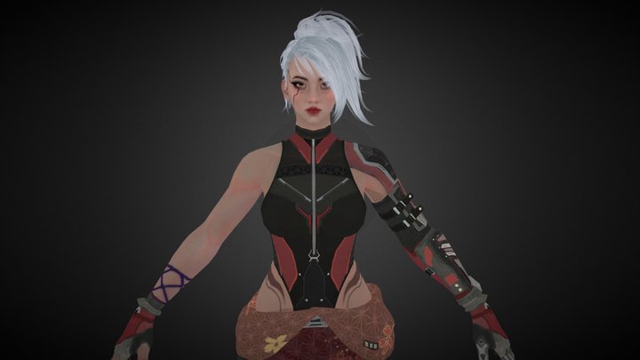 KATYA - CRIMSON HEART + Rigged | Bloodstrike 3D Model