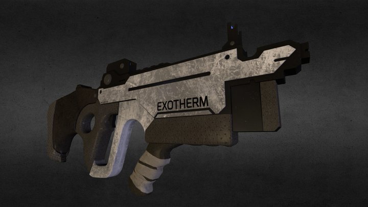 Sci-Fi SMG 3D Model