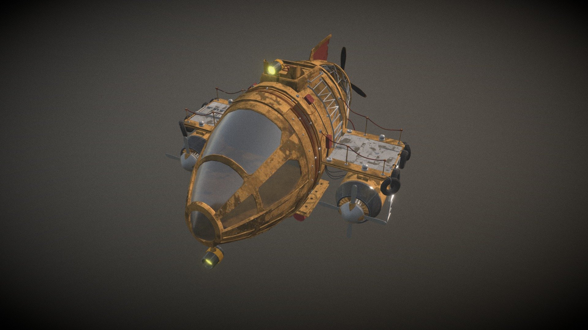 Steampunk Aircraft - 3D model by Yunus Keser (@yoonoo) [e9f677e ...