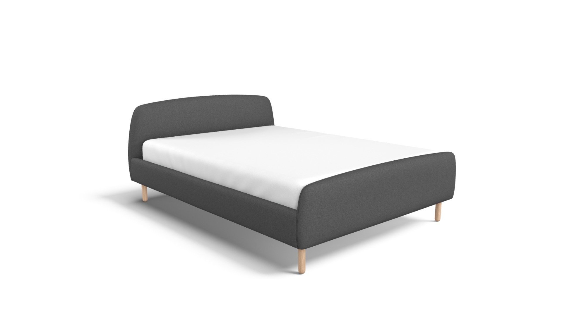 Jonah Double Bed With Footboard, Shire Grey