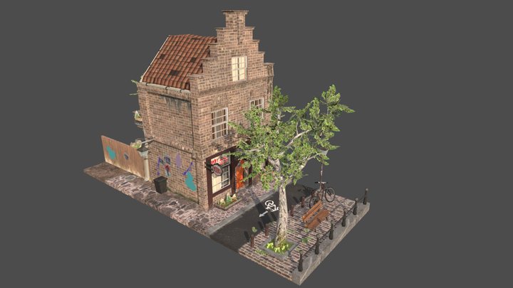 DAE Rowhomes - Amsterdam 3D Model