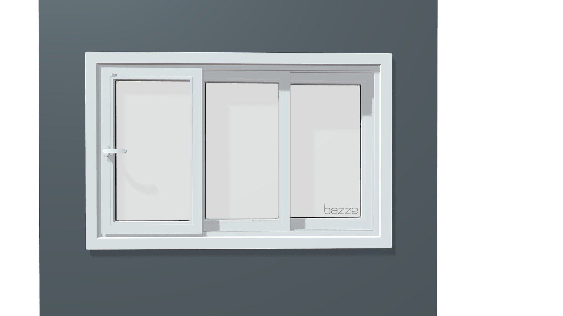 JANELA DE PVC - CORRER - 3 FOLHAS — Sketchfab embed 3D viewer