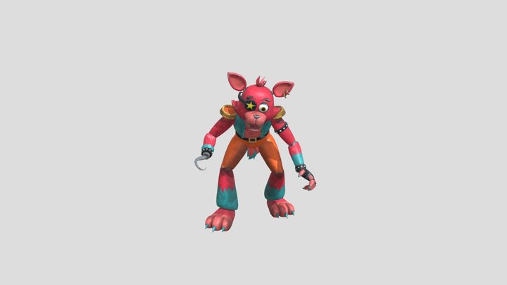 Glamrock Foxy 3D Model