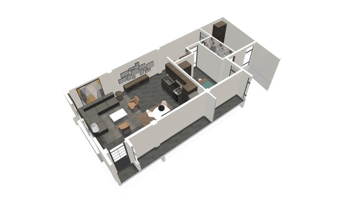 Apartamento modelo 3D Model