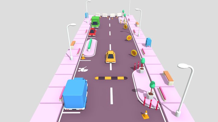 CITY STREET RUNNER 3D Model