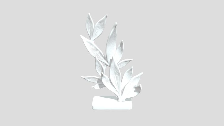 Golden Leaf Sculpture 3D Model