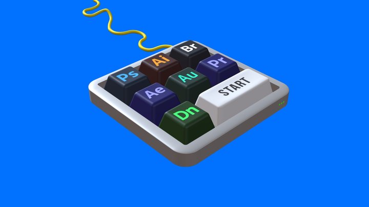 Adobe Keyboard 3D Model