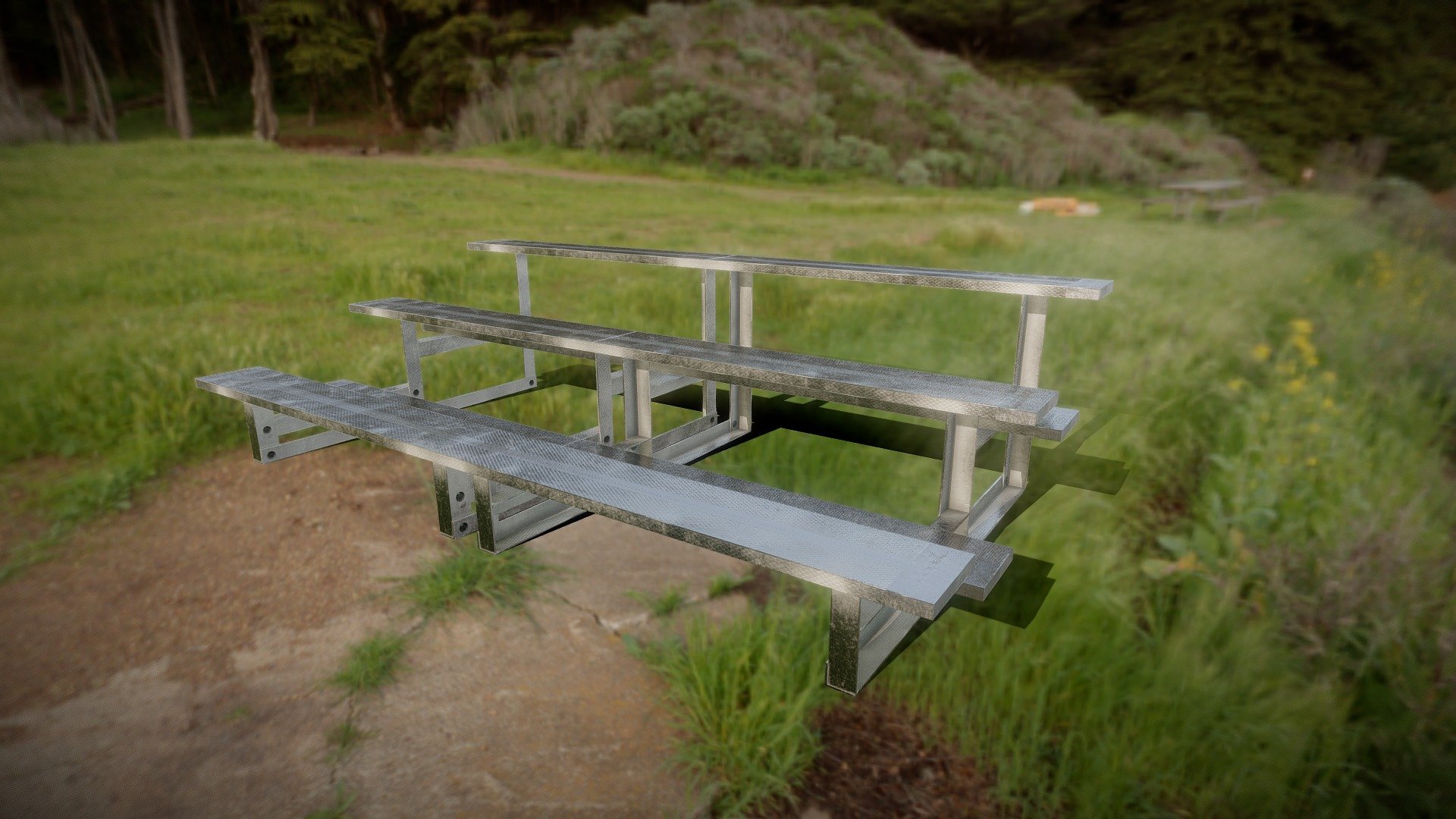 Fallout 4 The Walking Dead Mod_Bleachers 3D model by CatBYTE Studio