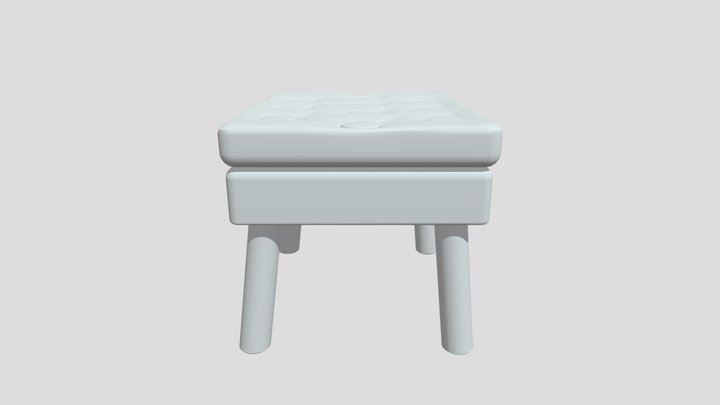 Lounge Chair Ottoman by Itself (retopology) 3D Model
