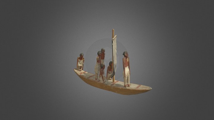 Egyptian Boat 3D Model