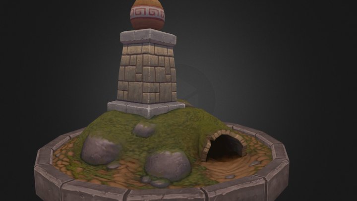 Hand Painted Textures Test 3D Model