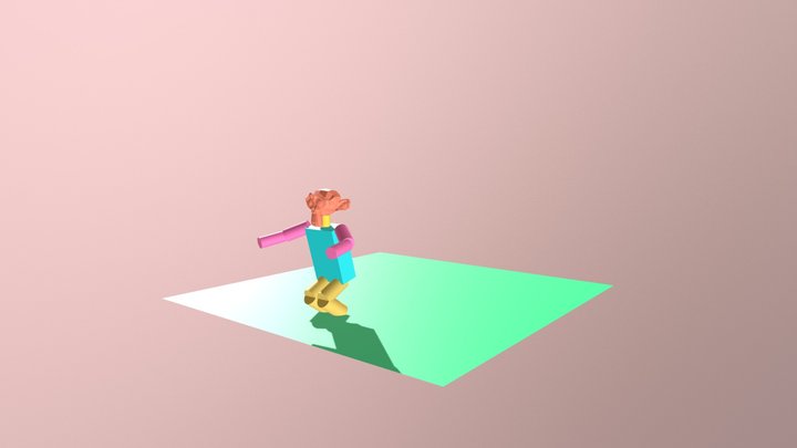monkey jumping by ajwad 3D Model