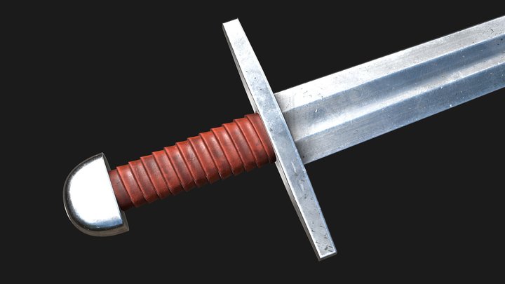 Sword with Tea Cosy Pommel 3D Model