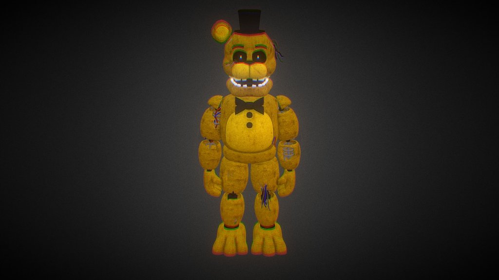 FNaF 2 Withered Golden Freddy - Download Free 3D model by ShadowTan ...