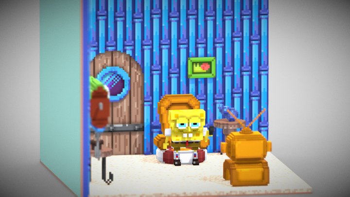 Spongebob Squarepants' Living Room 3D Model
