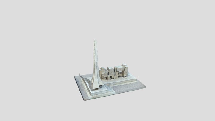 Model 3D Monumentul Ostasului Roman Carei 3D Model