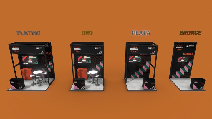 Stands Zona Comercial. Fire Sessions 2025 3D Model