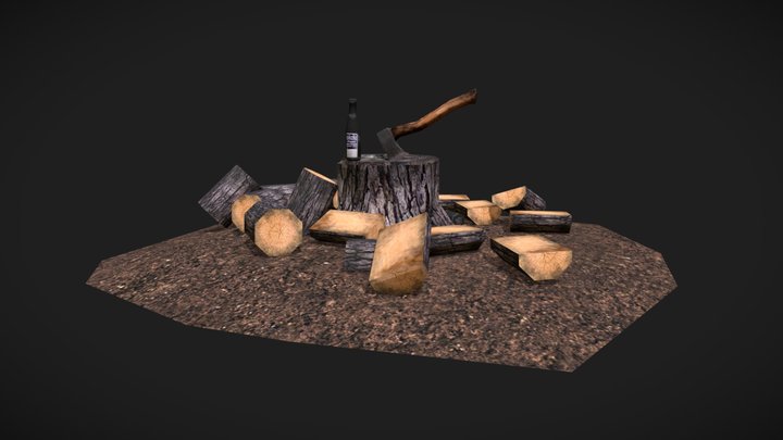 Forest Loner - 3 Simple prop 3D Model
