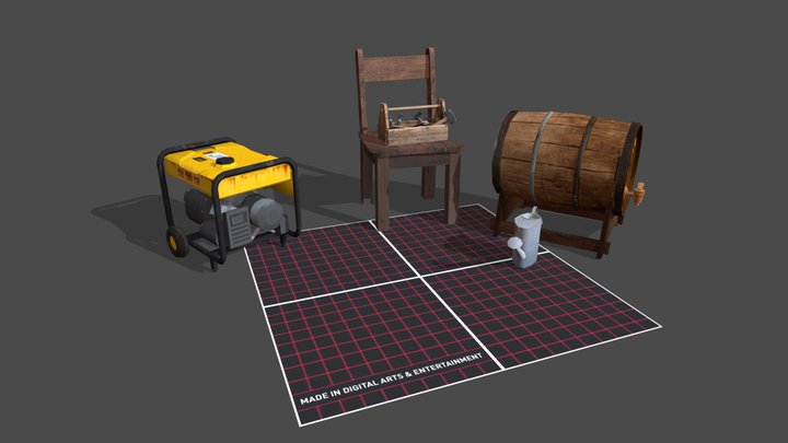 DAE 5 Finished props - Forest Loner 3D Model