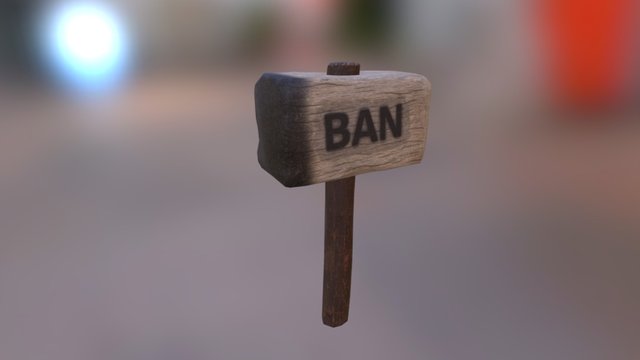 Ban Hammer (Old Version) 3D Model
