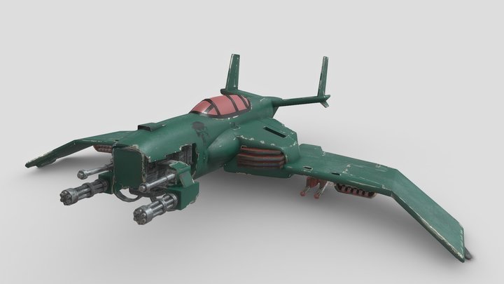 Low Poly War Hawk 3D Model