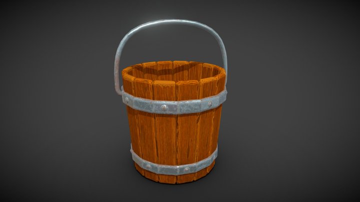 Stylized Bucket 3D Model