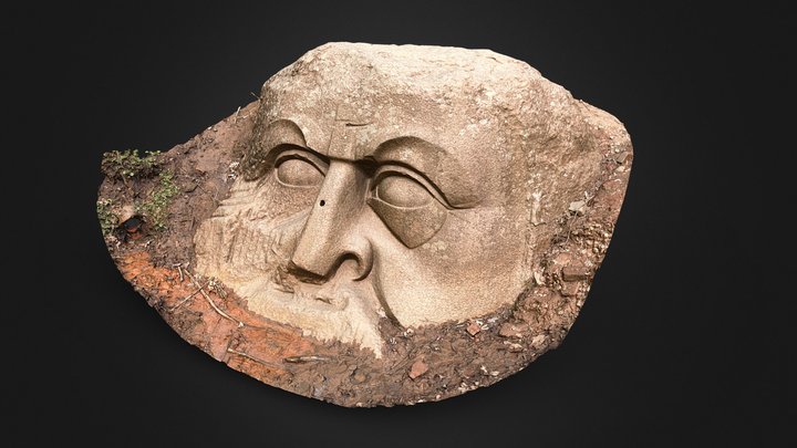 The Stone Head in Sergievka Park 3D Model