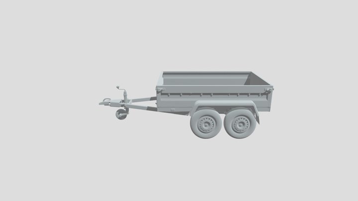 причіп для легкового авто 3D Model