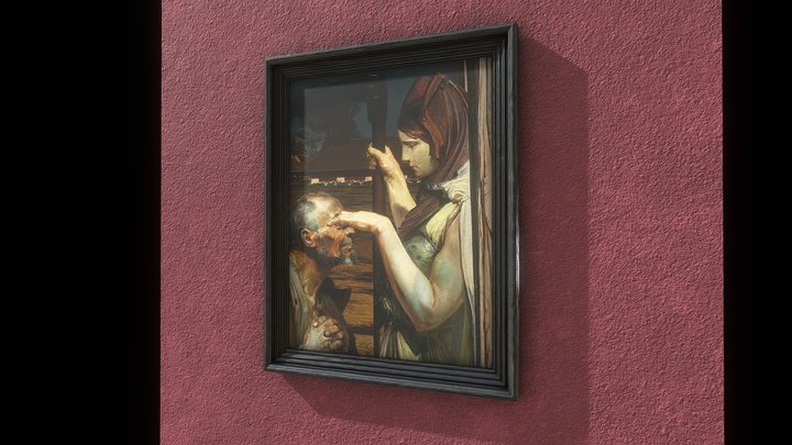 "Śmierć" (eng. "Death") painting – Free 3D Model STL