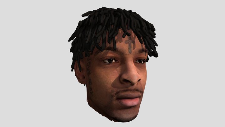 21 Savage Head 3D Model