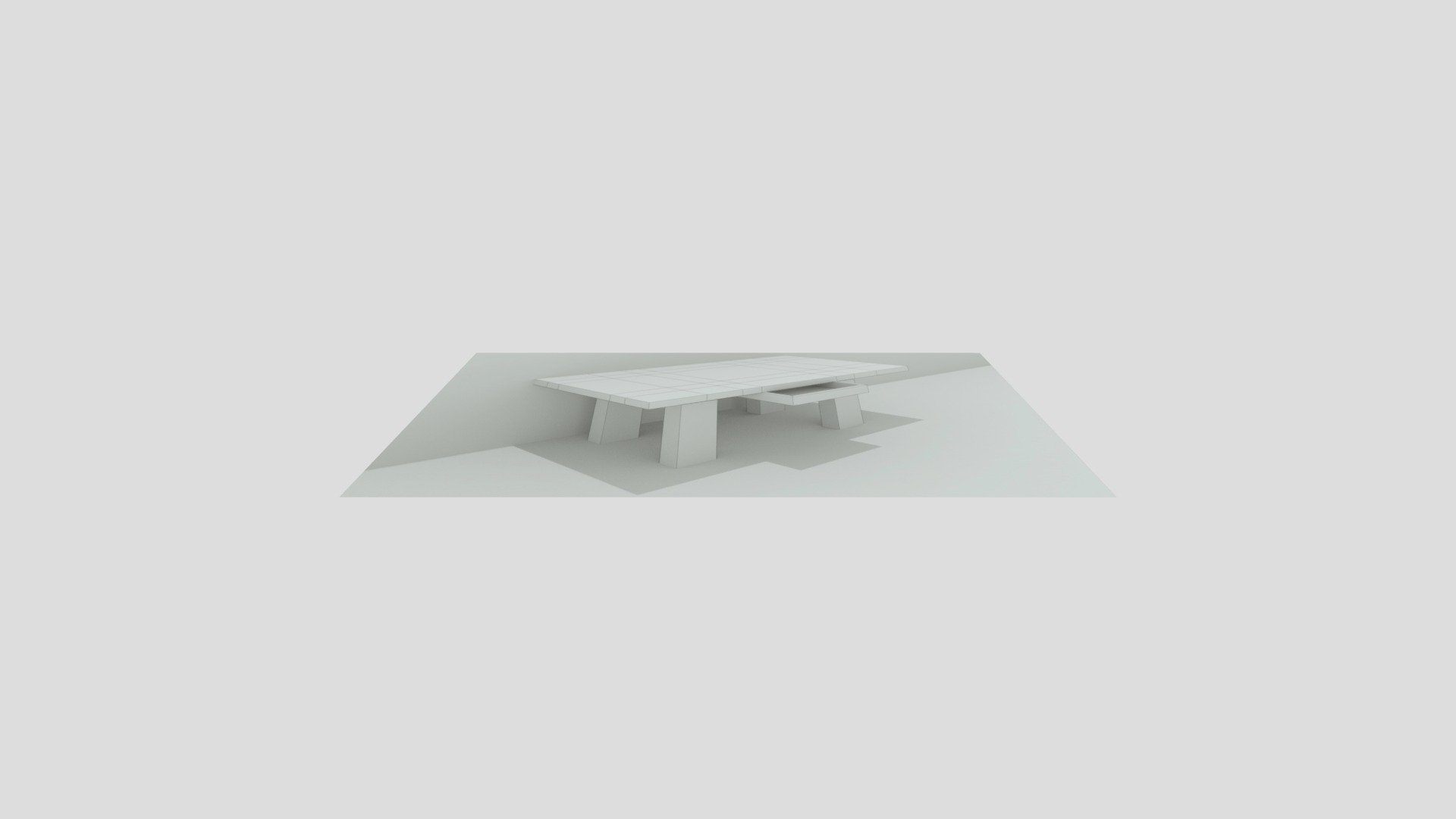 Claytischbild gerendert mit Wireframes
