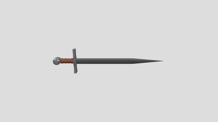 Simple Low Poly Sword 3D Model
