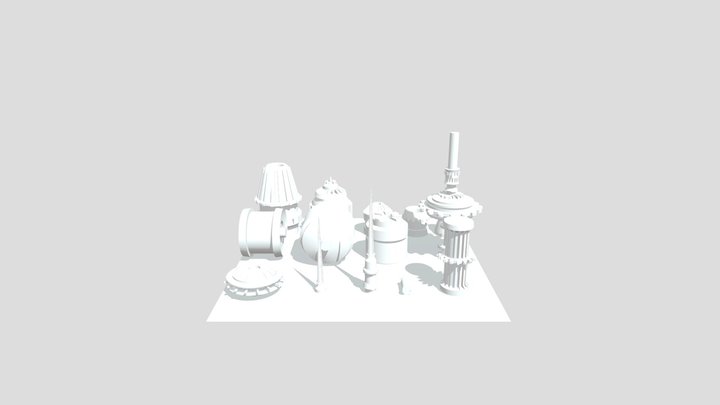 Mechanical Parts 3D Model