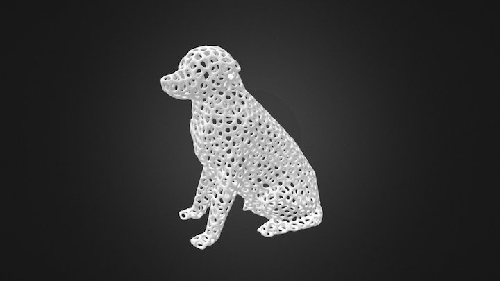 Voronoi Labrador Retriever Dog (for 3D printing) 3D Model