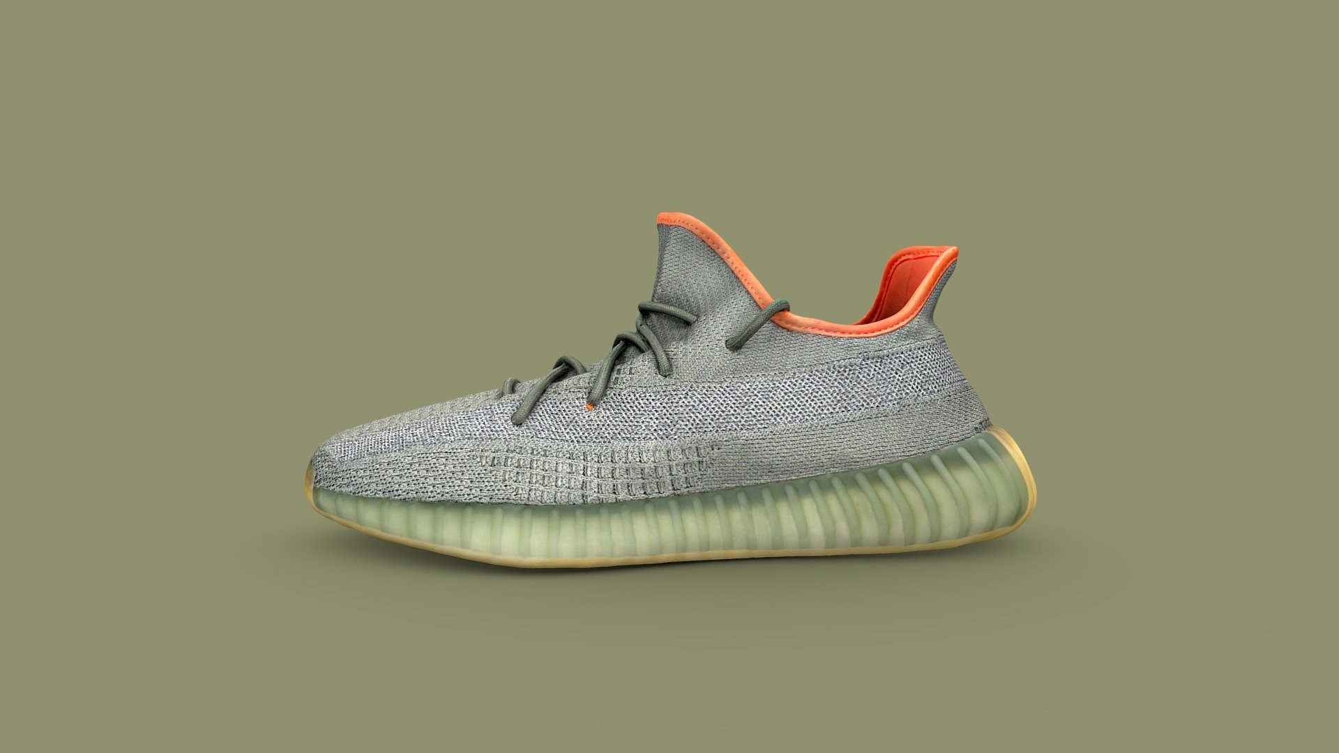 adidas Yeezy Boost 350 V2 Desert Sage Sneaker - Buy Royalty Free 3D ...