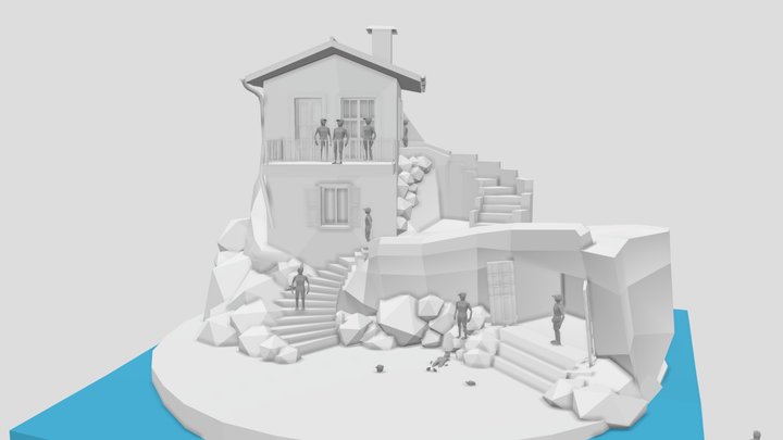 By The Ocean - WIP Diorama 3D Model