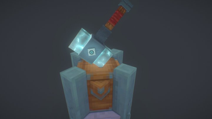 Workbench and Hammer 3D Model
