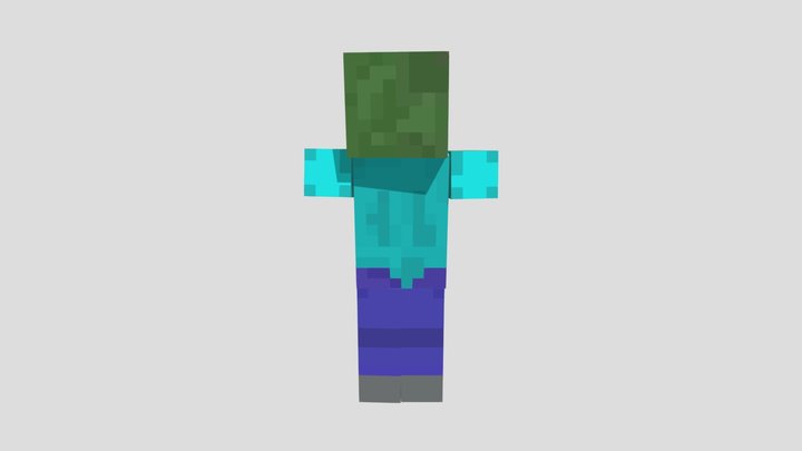 Minecraft Zombie 3D Model