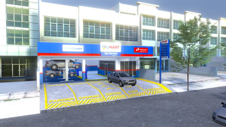 Aplikasi 1 Jalan Bengkel Olimart 3D Model