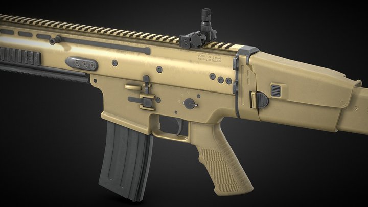 FN Scar-L Assault Rifle 3D Model