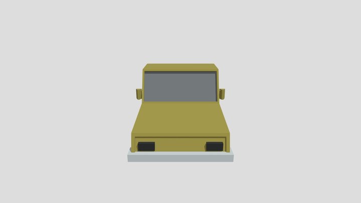 low poly Small Car