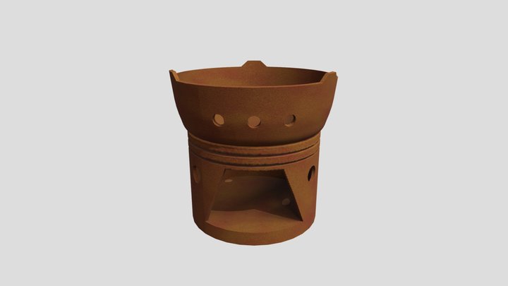 Javanese Fire Pit / Anglo / Ceramic Stove 3D Model