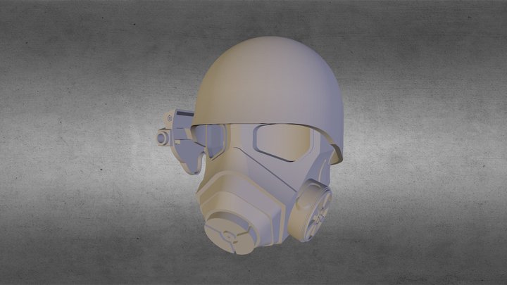 Desert Ranger - Light, Helmet & Mask 3D Model