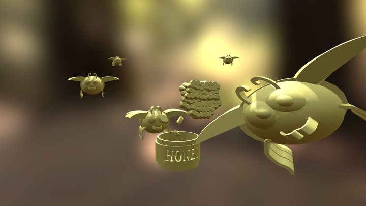 Bees 3D Model