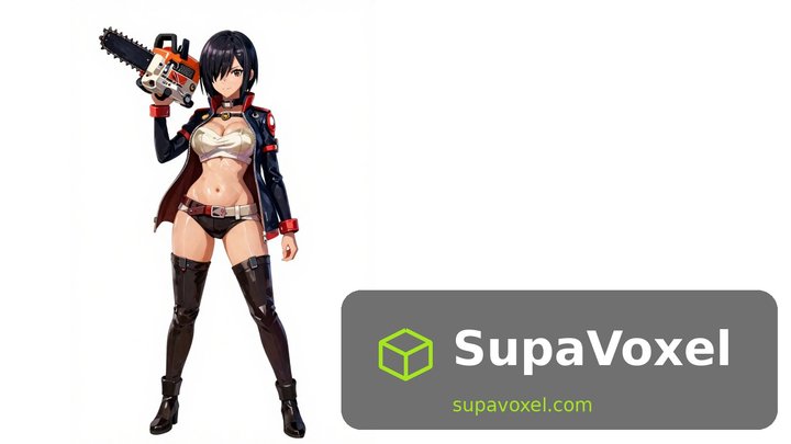 Anime Chainsaw Girl - Image to 3D - SupaVoxel