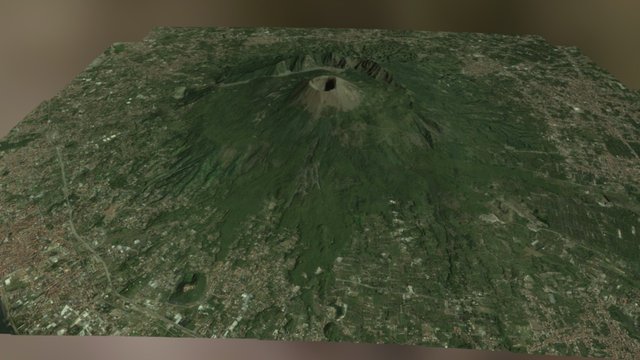 M. Somma Vesuvio, Vesuvius (Naples-Italy) 3D Model