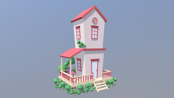 Colored Hausu 3D Model