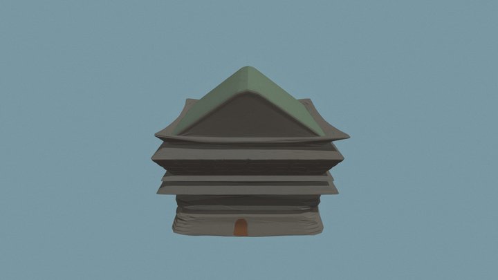 Low-poly Mongolian Building #01 3D Model