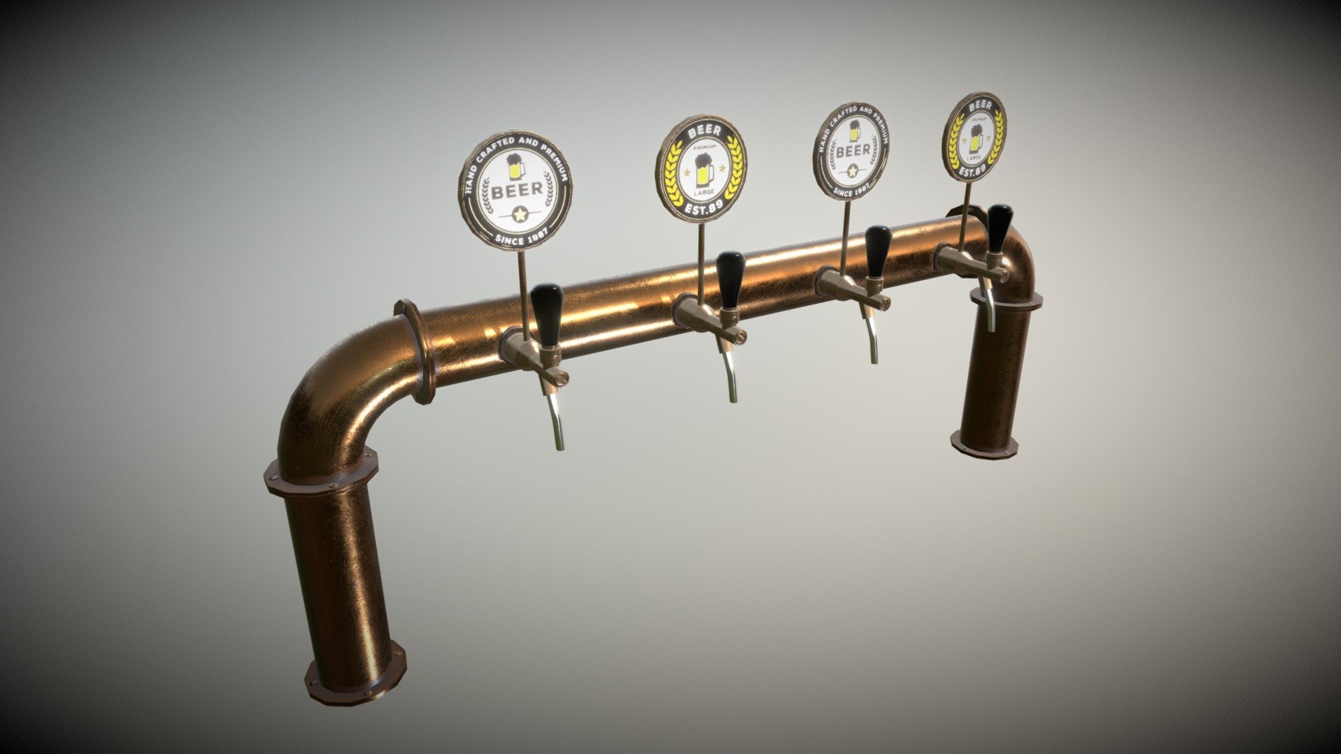 Beer Tower Dispenser - 3D Model by Blenduffo